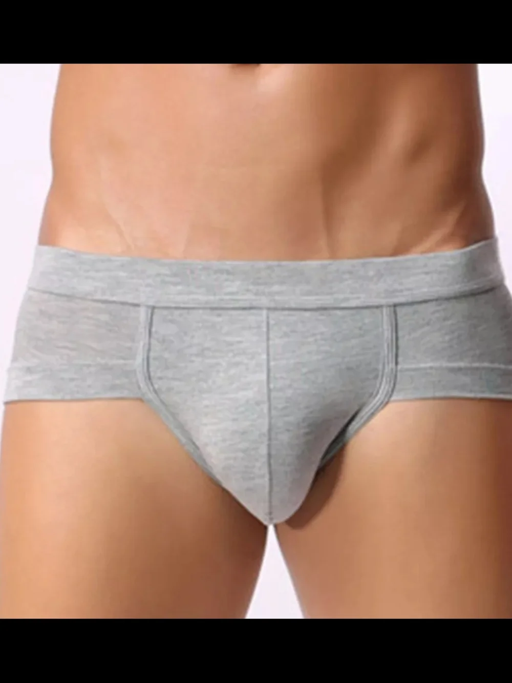 Men's  Gray Brief Undwrwear